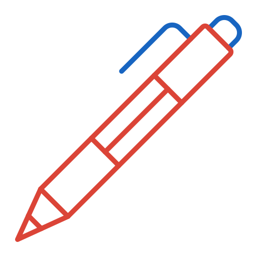 Шариковая ручка Generic color outline иконка
