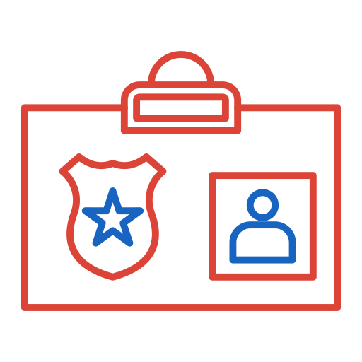 Police identification Generic color outline icon
