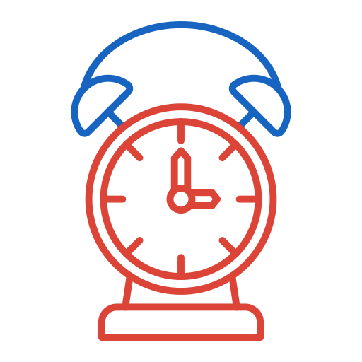 reloj de mesa Generic color outline icono