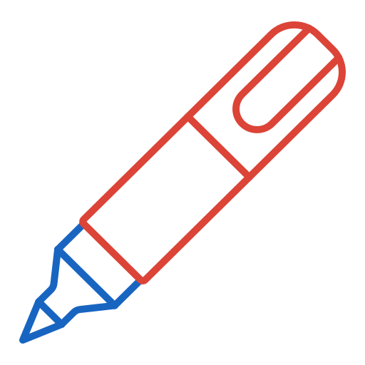caneta corretiva Generic color outline Ícone