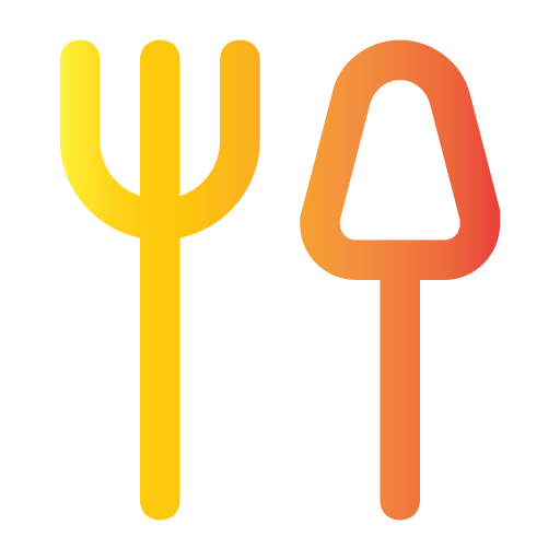 cucchiaio e forchetta Generic gradient outline icona