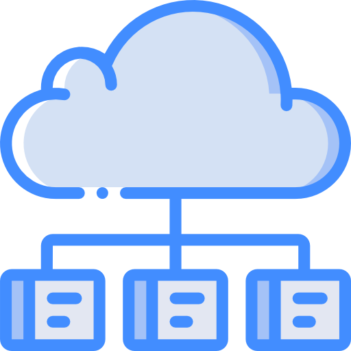cloud computing Basic Miscellany Blue icona