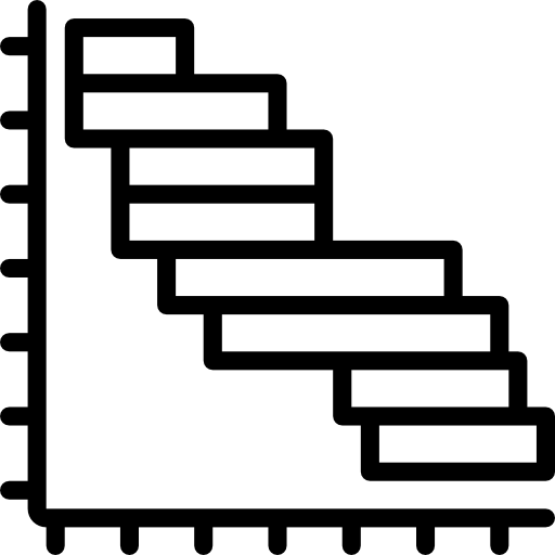 staafdiagram Basic Miscellany Lineal icoon