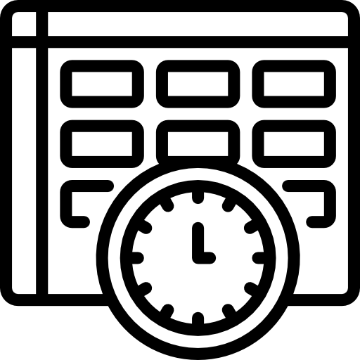 gestión del tiempo Basic Miscellany Lineal icono