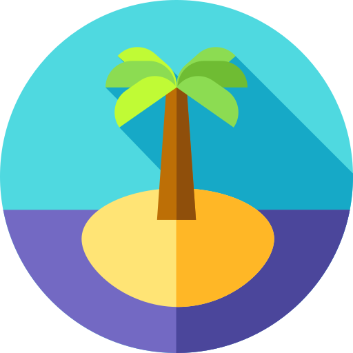 Island Flat Circular Flat icon