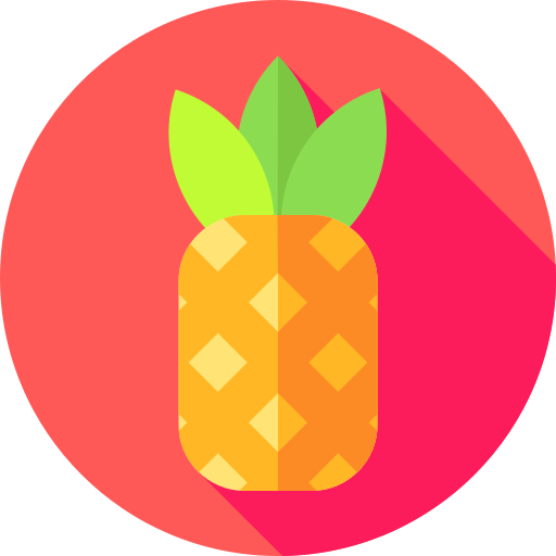 ananas Flat Circular Flat ikona