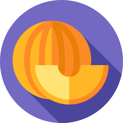 melón Flat Circular Flat icono