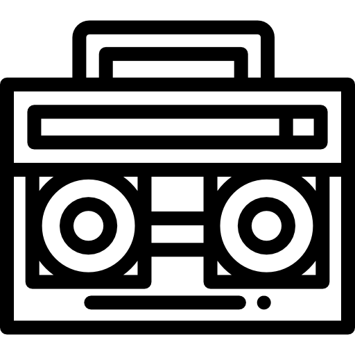 radiocassette Detailed Rounded Lineal icoon