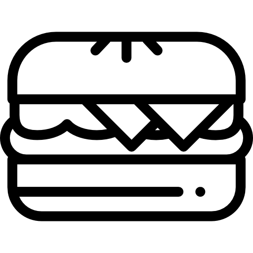 ハンバーガー Detailed Rounded Lineal icon