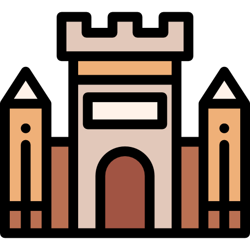 Castle Detailed Rounded Lineal color icon