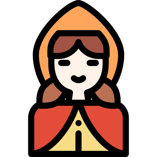 Little red riding hood Detailed Rounded Lineal color icon