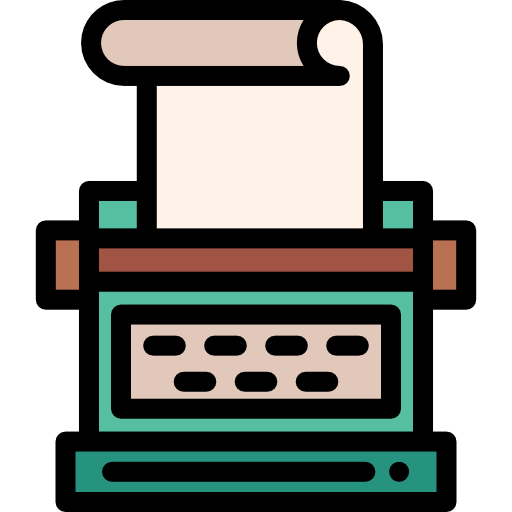 máquina de escribir Detailed Rounded Lineal color icono
