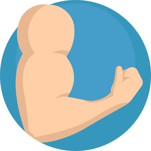 biceps Detailed Flat Circular Flat ikona