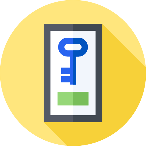 Smart key Flat Circular Flat icon