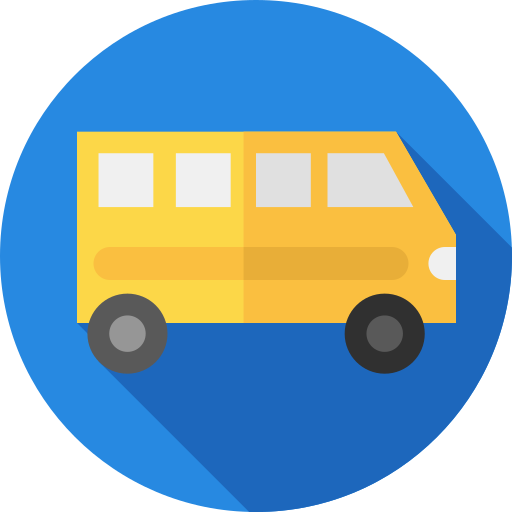 Школьный автобус Flat Circular Flat иконка