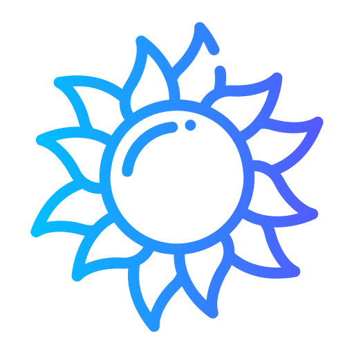 słońce Generic gradient outline ikona