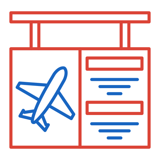 Flight information Generic color outline icon