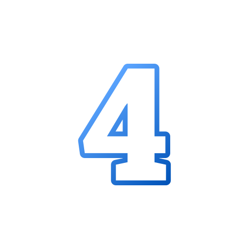 Number 4 Generic gradient outline icon