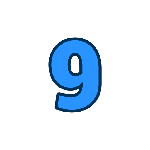 Number 9 Generic color lineal-color icon