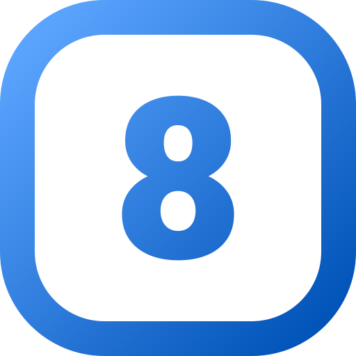 nummer 8 Generic gradient fill icon