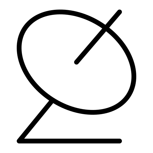 Satélite Generic black outline icono