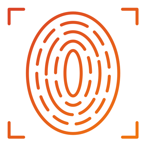 Fingerprint scan Generic gradient outline icon