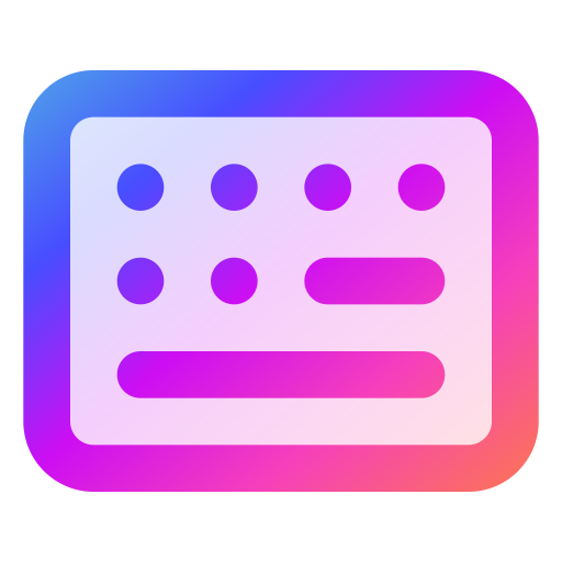 tastiera Generic gradient lineal-color icona