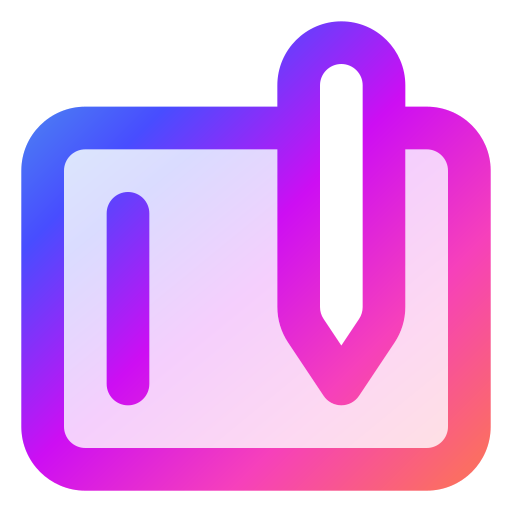 tableta Generic gradient lineal-color icono