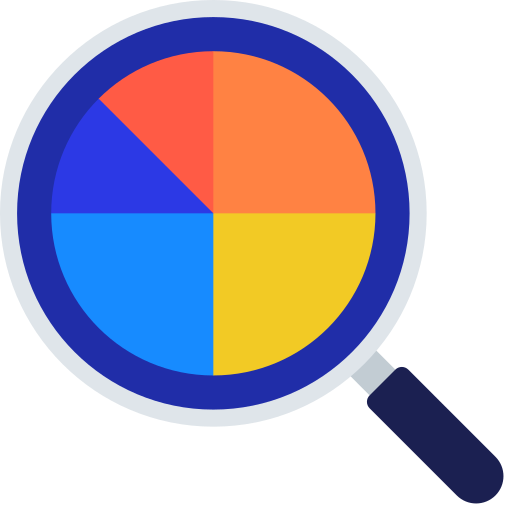 Search analysis Juicy Fish Flat icon