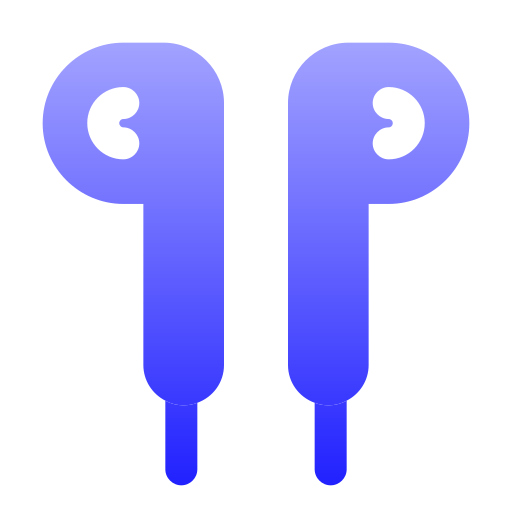 auriculares Generic gradient fill icono