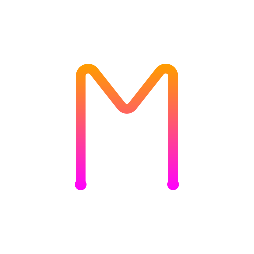 Letter m Generic gradient outline icon