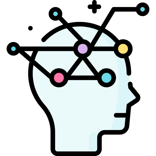 red neuronal Special Lineal color icono