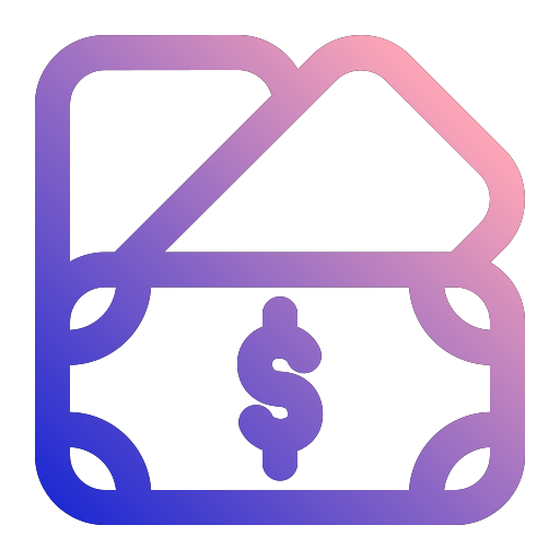 Paper money Generic gradient outline icon