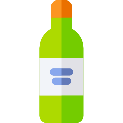 botella de vino Basic Rounded Flat icono
