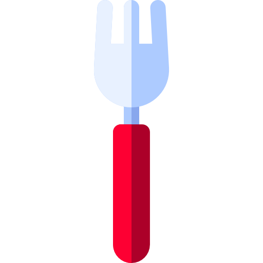 tenedor Basic Rounded Flat icono