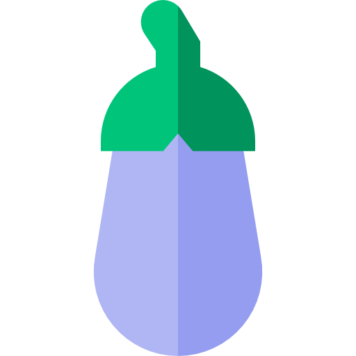 Aubergine Basic Straight Flat icon