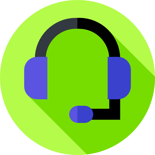 headset Flat Circular Flat icon