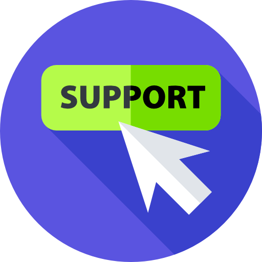 Support Flat Circular Flat icon