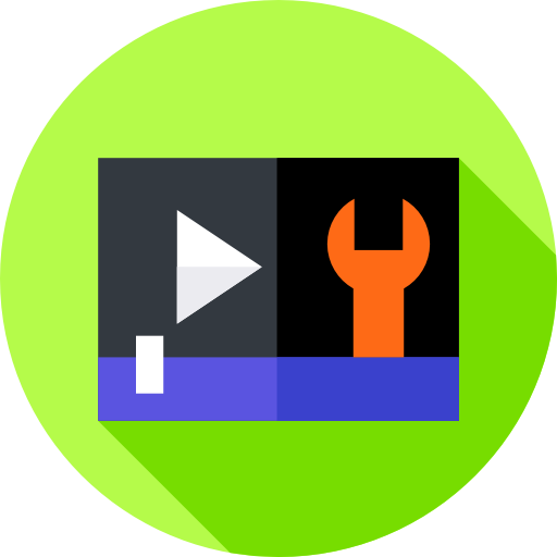video-oproep Flat Circular Flat icoon