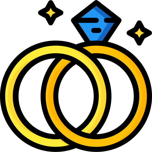 anneaux de mariage Basic Miscellany Lineal Color Icône