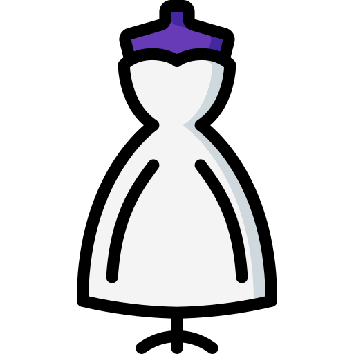 Wedding dress Basic Miscellany Lineal Color icon