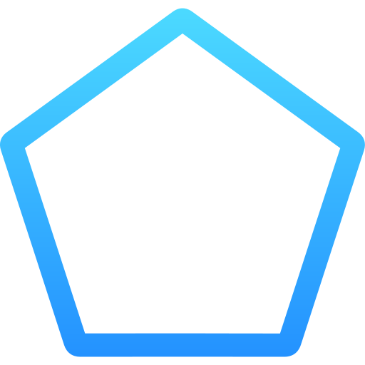 pentagono Generic gradient outline icona