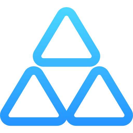 triangolo Generic gradient outline icona