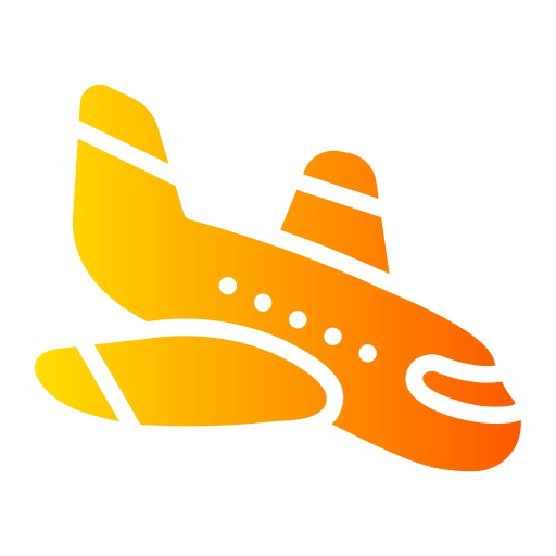 vliegtuig Generic gradient fill icoon