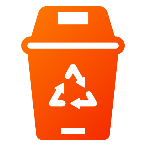 papelera de reciclaje Generic gradient fill icono