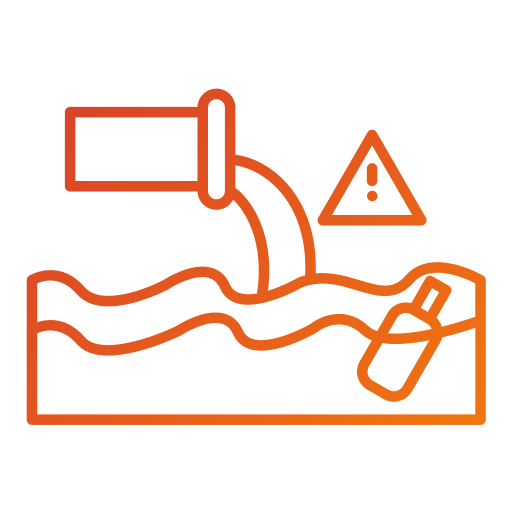 Water pollution Generic gradient outline icon