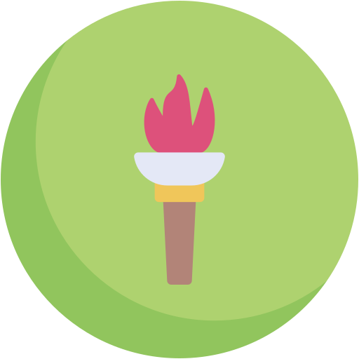 Olympic flame Generic color fill icon