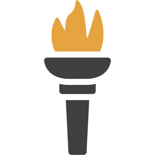 Олимпийский огонь Generic color fill иконка