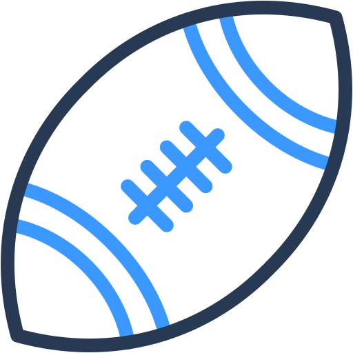pelota de rugby Generic color outline icono