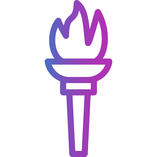 ogień olimpijski Generic gradient outline ikona